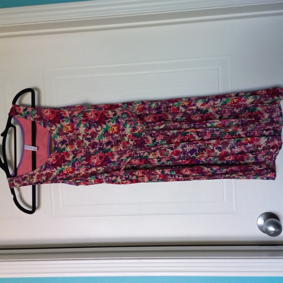 Purple Floral Dress with Back Cut Out XS - Picture 1 of 6